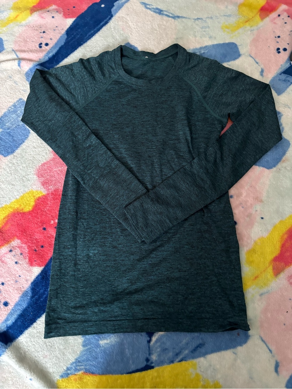 lululemon athletica Women's Long Sleeve Crew in Teal Heather